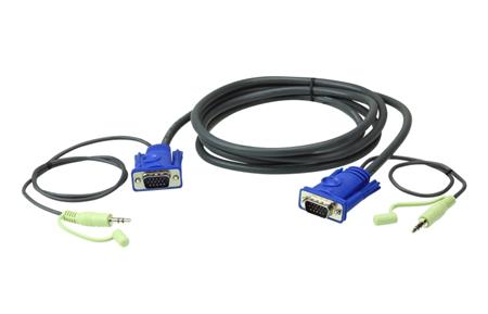 ATEN 2M VGA Cable with 3.5mm Stereo