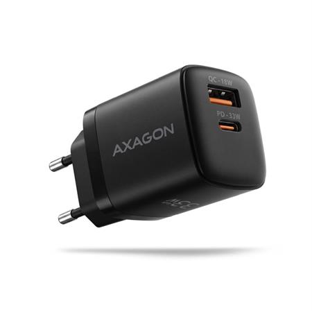 AXAGON ACU-PQ33 GaN nabíječka do sítě 33W, USB-A