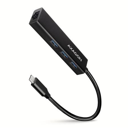 AXAGON HMC-GL3A SUPERSPEED USB-C hub + gigabit