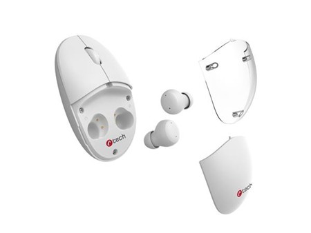 C-TECH Myš s TWS sluchátky WLM-21 Dual mode,