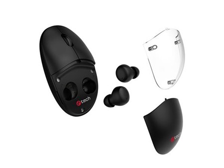 C-TECH Myš s TWS sluchátky WLM-21 Dual mode,