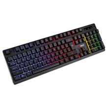 C-TECH Polomechanická herní klávesnice Iris (GKB-08), casual gaming, CZ/SK, duhové podsvícení, USB