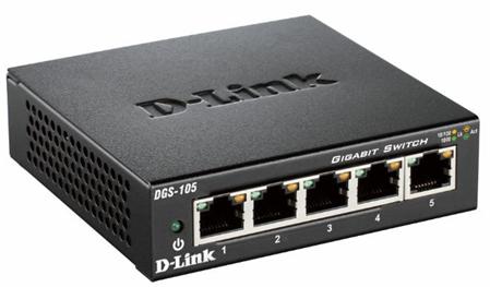 D-Link 5-port 10 / 100 / 1000 Gigabit Metal