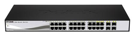 D-Link DGS-1210-24P Smart PoE switch, 24x GbE