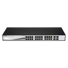 D-Link DGS-1210-24P Smart PoE switch, 24x GbE PoE+, 4x RJ45/SFP, PoE 193W