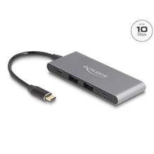 Delock 4 portový rozbočovač USB Type-C™ se 2 x USB Typu-A a 2 x USB Type-C™ 10 Gbps