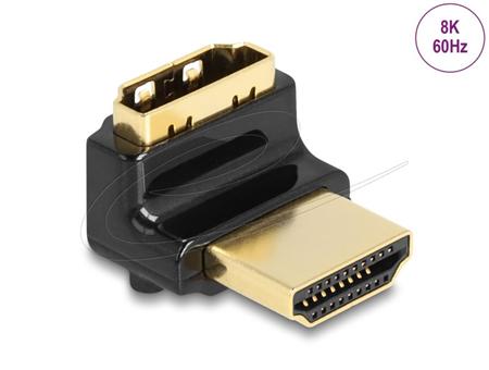 Delock Adaptér HDMI, ze zástrčky na zásuvku, 90°