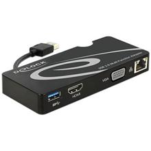 Delock Adaptér USB 3.0 > HDMI / VGA + Gigabit LAN + USB 3.0