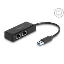 Delock Adaptér USB Typu-A sítě 2 x Gigabit LAN