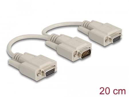 Delock Adapter VGA male > 2 x VGA female 20