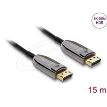 Delock Aktivní optický kabel DisplayPort 2.1 8K 60 Hz 40 Gbps 15 m