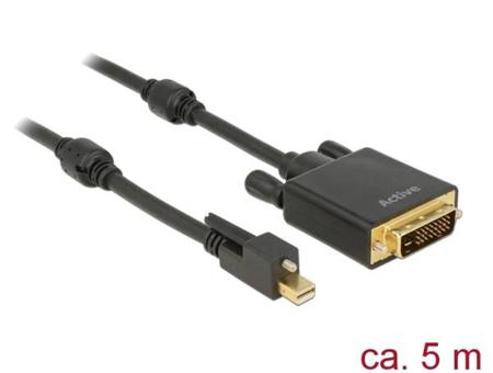 Delock Cable mini Displayport 1.2 male with screw