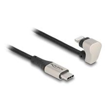 Delock Datový a nabíjecí kabel USB Type-C™ na Lightning™ pro iPhone™ a iPad™, 180°, pravoúhlá 1 m MFi