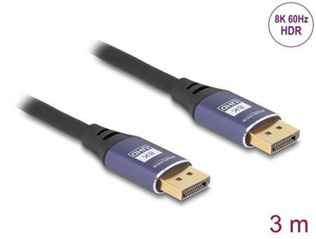 Delock DisplayPort kabel 8K 60 Hz 3 m lila