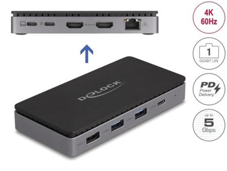 Delock Dokovací stanice USB Type-C™ 4K - duální