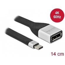Delock FPC plochý stuhový kabel, USB Type-C™ na DisplayPort (DP Alt Mode) 4K 60 Hz, 14 cm