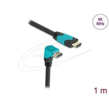 Delock High Speed HDMI kabel samec přímý na samec 90° pravoúhlý dolů 48 Gbps 8K 60 Hz 1 m