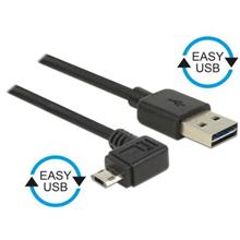 Delock kabel EASY-USB 2.0-A samec > EASY-Micro USB 2.0 samec pravoúhlý levý/pravýt 0,5 m