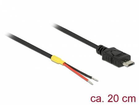 Delock Kabel USB 2.0 Micro-B samec > 2 x dráty