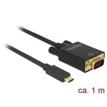 Delock Kabel USB Type-C™ samec > VGA samec (DP Alt Mód) Full HD 1080p 1 m černý