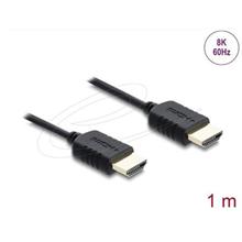 Delock Koaxiální kabel High Speed HDMI 8K 60 Hz 48 Gbps s pleteným opláštěním 1 m
