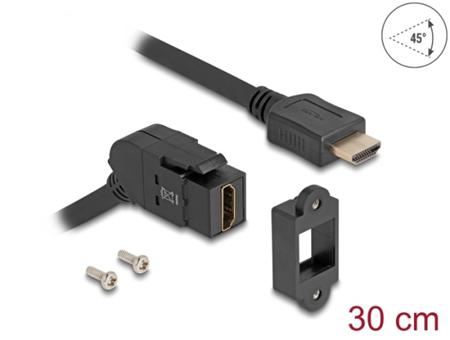 Delock Montáž na panel, HDMI, z úhlové zásuvky