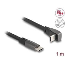 Delock Plochý páskový kabel USB 2.0 ze zástrčkového konektoru USB Type-C™ na zástrčkový konektor USB Type-C™, pravoúhlý