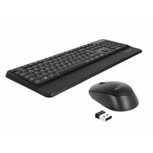 Delock Sada USB klávesnice a myši, 2,4 GHz, bezdrátová, černá (s podložkou pro zápěstí) 