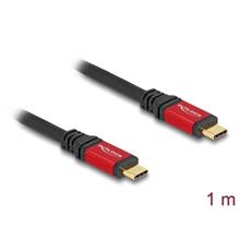 Delock USB 10 Gbps kabel USB Type-C™ samec na samec PD 3.0 100 W E-Marker 1 m červený kovový