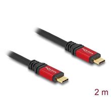 Delock USB 2.0 Cable USB Type-C™ male to male PD 3.0 100 W E-Marker 2 m red metal