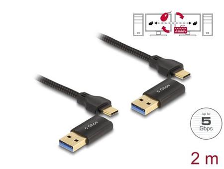 Delock USB Type-C™ 5 Gbps Kabel Data Link + KM