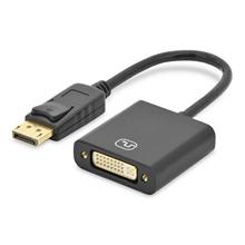 Digitus DisplayPort adapter cable, DP - DVI (24+5) M / F, 0.15m,w / interlock, DP 1.2 compatible, CE, bl