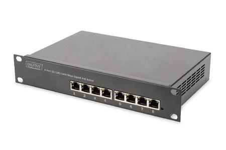 DIGITUS Gigabit Ethernet PoE přepínač 8 portů