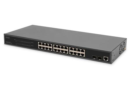 Digitus Gigabitový ethernetový PoE přepínač L2,