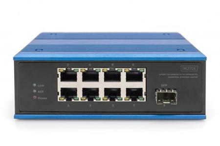 DIGITUS Industrial 8+1 Port Fast Ethernet Switch
