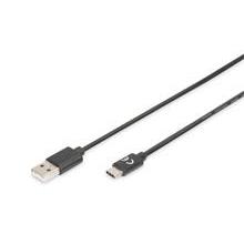 Digitus Připojovací kabel USB C na A 1,0 m, 3A,