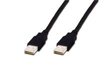 Digitus USB kabel A / samec na A / samec, černý, Měď, 3m