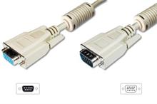 Digitus VGA monitor prodlužovací kabel, HD15, M / F, 15,0 m, 3Coax / 7C, 2xFerrit, UL, se