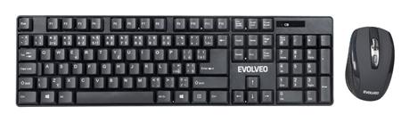 EVOLVEO WK-142, set bezdr. klávesnice a