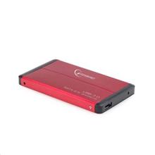 Externí box GEMBIRD pro 2.5" zařízení, USB 3.0, SATA, červený