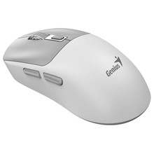 Genius NX-8260S BT, Myš, bezdrátová, optická, 2400DPI, 6 tlačítek, tichá, dobíjecí, Copilot,Bluetooth + 2,4GHz,bílo-šed