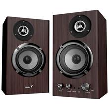 Genius SP-HF1812BT Reproduktory, 2.0, 50W, Bluetooth 5.3, 3,5mm jack, dřevěné, tmavě hnědé