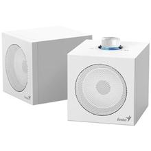 Genius SP-HF300U, Reproduktory, 2.0, 4W RMS, USB-A, USB-C, 2" měniče, dřevěné, ovládání hlasitosti, bílá