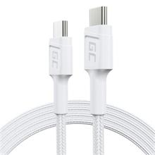 Green Cell PowerStream Cable White USB-C Type C 1,2m with fast charging Power Delivery 60W, Ultra Charge, Quick Charge 