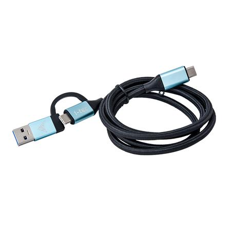 i-tec USB-C Cable to USB-C with Integrated USB