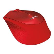 Logitech myš Wireless M330 Silent Plus, optická, bezdrátová, 3 tlačítka, červená