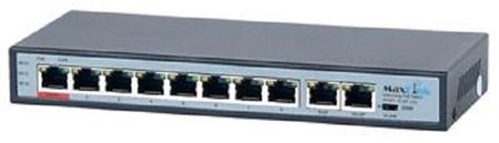 MaxLink PoE switch PSBT-10-8P-250, 10x LAN/8x PoE