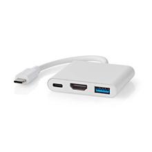 Nedis CCGB64770WT01 - USB Adaptér| USB 3.2 Gen 1 | USB-C Zástrčka | USB-A Zásuvka /USB-C Zásuvka / Výstup HDMI | 0.10 m