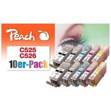 PEACH kompatibilní cartridge Canon PGI-525/CLI-526 Combi pack (10) 8x10ml, 2xBlack, 2xCyan, 2xMagenta, 2xYellow,2xBlack