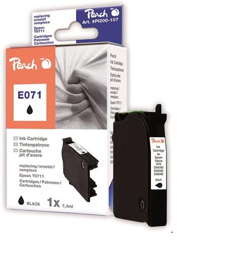 PEACH kompatibilní cartridge Epson T0711, black,